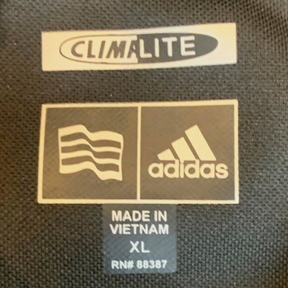 Adidas A170 ClimaLite Solid Golf Polo Shirt Men's XL Black #345F - Picture 9 of 11
